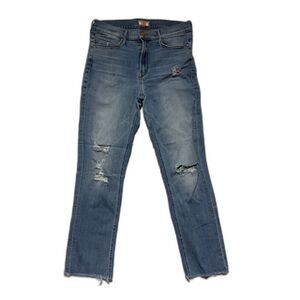 MOTHER The Dazzler Mid-Rise Ankle Fray Light Medium Wash - Size 29 - EUC